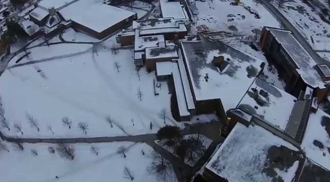 Drone loop around University of Waterloo